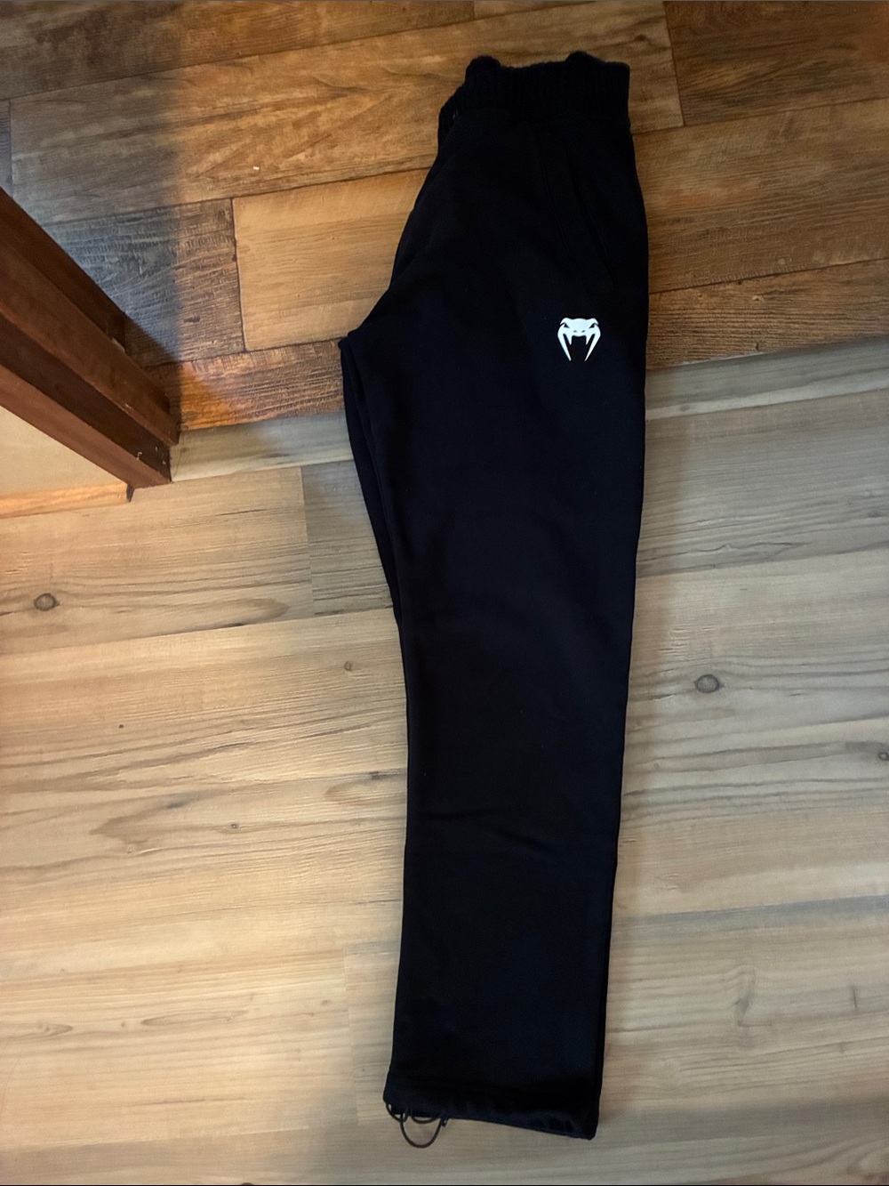 Black Men's Jogger Sweatpants with White Cobra Logo